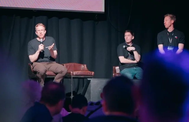 HonestBrands speakers at a member event.